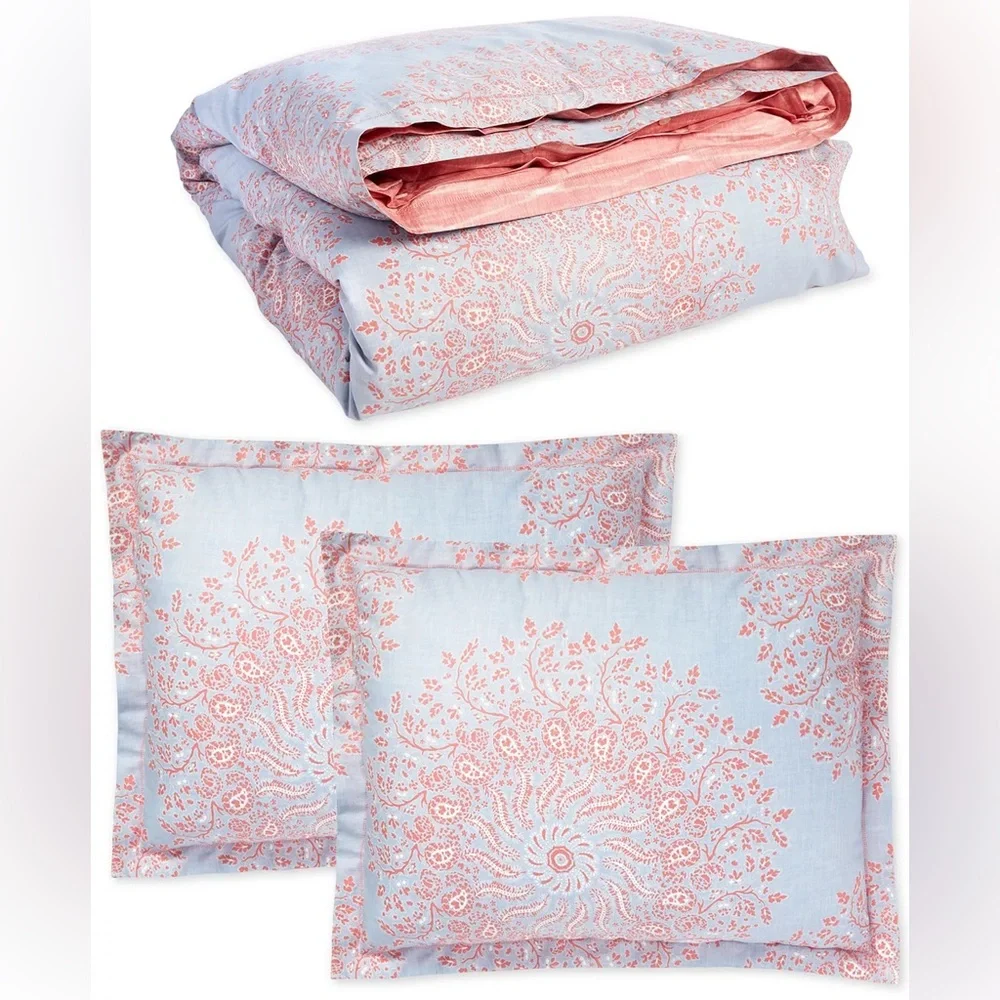 3 Pc Set Lauren Ralph Lauren Marley Paisley Reversible Duvet Cover